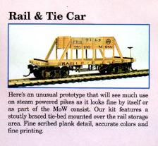HO Scale Rail & Tie Orange & Alexandria Car Kit