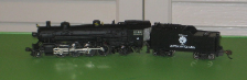 N Scale 2-8-2 Mikado REFURBISHED US Army Steam Locomotive with Tender