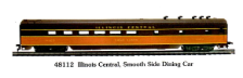 HO SS Illinois Central Passenger Cars - Dk. Brown/Orange