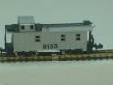 N Scale 3 Window Undecorated Silver Caboose